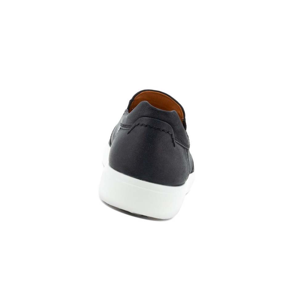 Ecco Soft 7 Slip-on Fritidssko Herre Svarte Grå | NO 482NWY